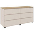 SIDEBOARD  160,1/78,9/48 cm 6 Schublade(n)  - Kaschmir/Eichefarben, Design, Holzwerkstoff/Kunststoff (160,1/78,9/48cm) - Carryhome