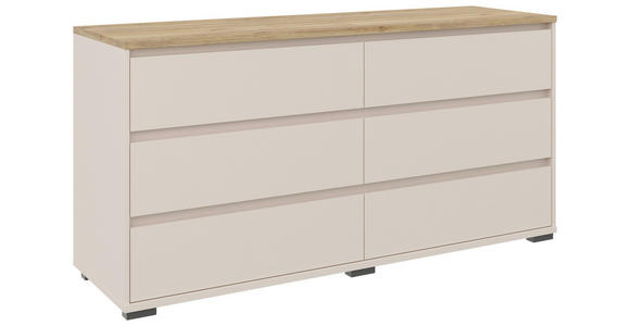 SIDEBOARD  160,1/78,9/48 cm 6 Schublade(n)  - Kaschmir/Eichefarben, Design, Holzwerkstoff/Kunststoff (160,1/78,9/48cm) - Carryhome