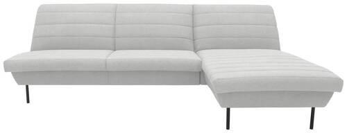 ECKSOFA Looks IX Silberfarben Webstoff  - Silberfarben/Schwarz, Design, Textil/Metall (274/168cm) - LOOKS by W.Joop