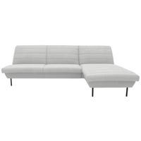 ECKSOFA Looks IX Silberfarben Webstoff  - Silberfarben/Schwarz, Design, Textil/Metall (274/168cm) - LOOKS by W.Joop