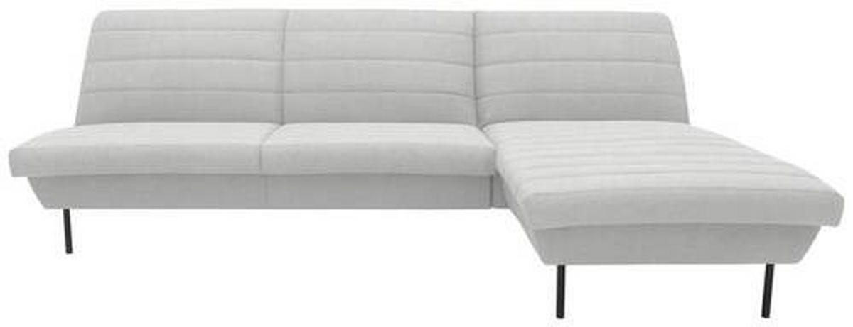 ECKSOFA Looks IX Silberfarben Webstoff  - Silberfarben/Schwarz, Design, Textil/Metall (274/168cm) - LOOKS by W.Joop