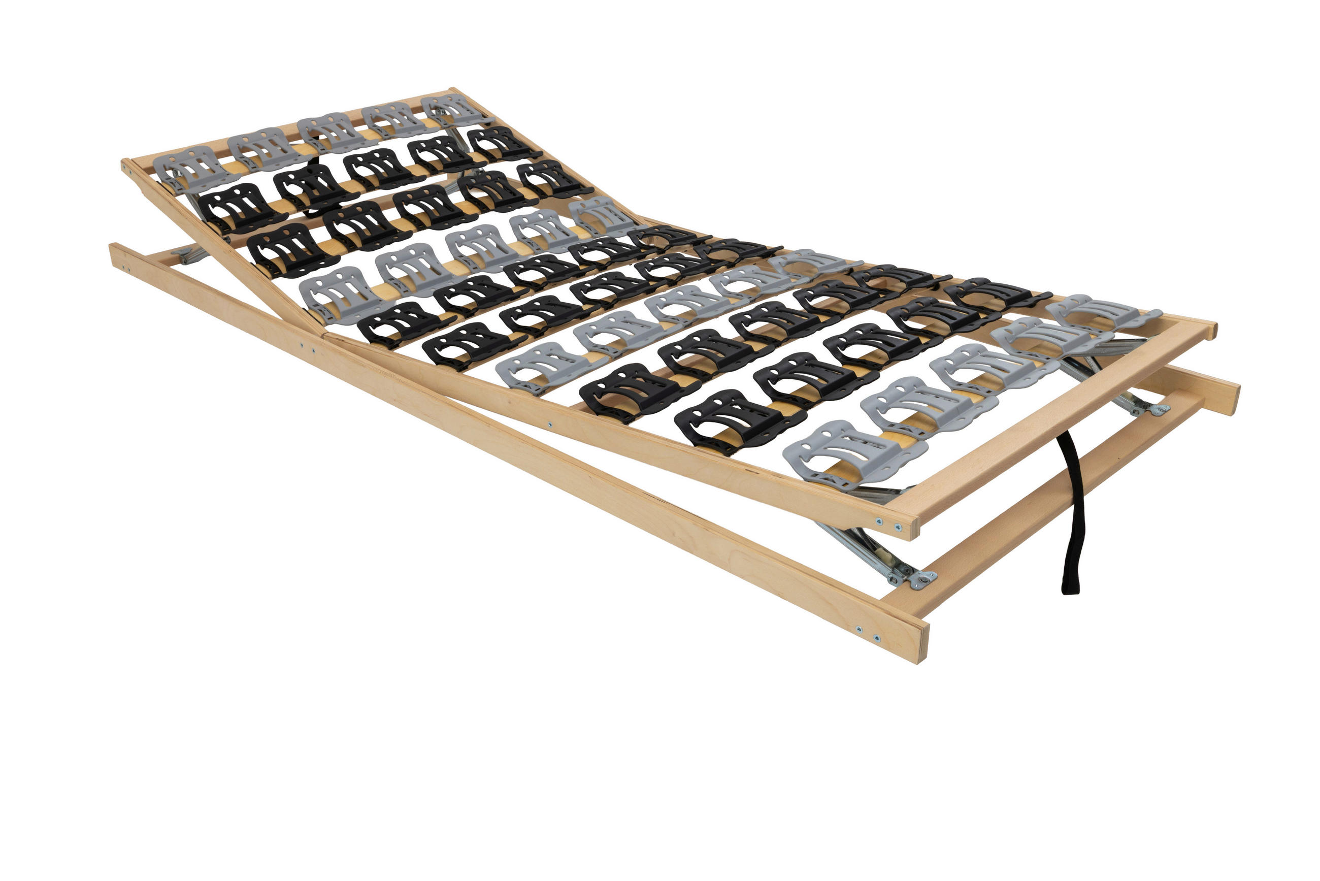 TELLERLATTENROST 80/200 cm Kopfteil, Fußteil, Mittelzone verstellbar,  - Anthrazit/Silberfarben, Basics, Holz/Kunststoff (80/200cm) - MID.YOU