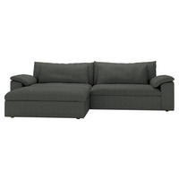 ECKSOFA  Chenille Anthrazit  - Anthrazit/Schwarz, Modern, Kunststoff/Textil (198/306cm) - Carryhome