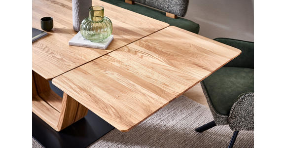 ESSTISCH in Holz, Metall 140-190/90/75 cm   - Wildeiche/Schwarz, KONVENTIONELL, Holz/Metall (140-190/90/75cm) - Venda