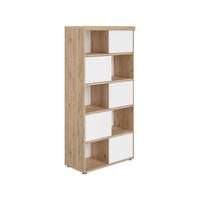STANDREGAL  86,5/180,1/42,6 cm Weiss, Eichefarben  - Weiss/Eichefarben, Design, Holzwerkstoff/Kunststoff (86,5/180,1/42,6cm) - Paidi