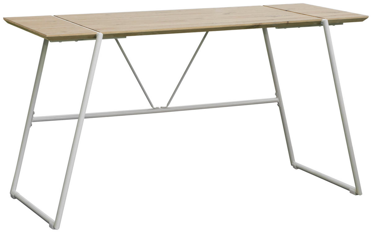 SCHREIBTISCH 140/60/75 cm  in Kaschmir, Eiche Artisan  - Kaschmir/Eiche Artisan, Design, Holzwerkstoff/Metall (140/60/75cm) - Carryhome