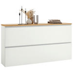 SCHUHKIPPER  in 160/83/31 cm  - Eichefarben/Alufarben, Design, Holz/Holzwerkstoff (160/83/31cm) - Dieter Knoll