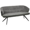 KÁRPITOZOTT PAD - fekete/szürke, Lifestyle, textil/fa (180/86/71cm) - Livetastic