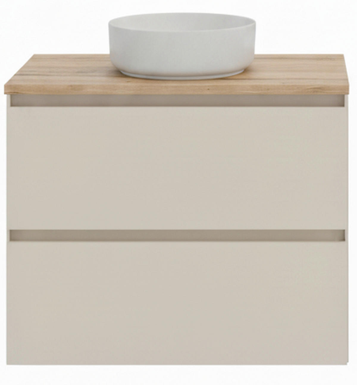 WASCHTISCHKOMBI 80 cm  - Sandfarben/Eichefarben, MODERN, Keramik/Holzwerkstoff (80cm) - Celina Home