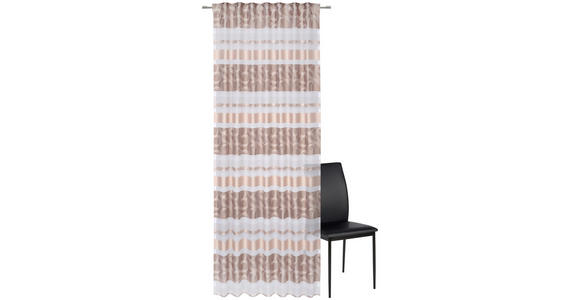 FERTIGVORHANG halbtransparent  - Beige, Design, Textil (140/255cm) - Novel