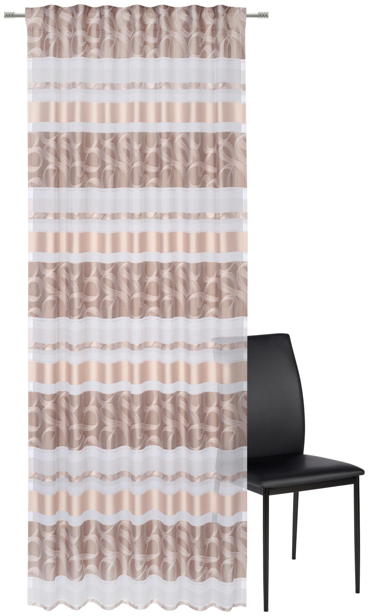 FERTIGVORHANG halbtransparent  - Beige, KONVENTIONELL, Textil (140/255cm) - Novel