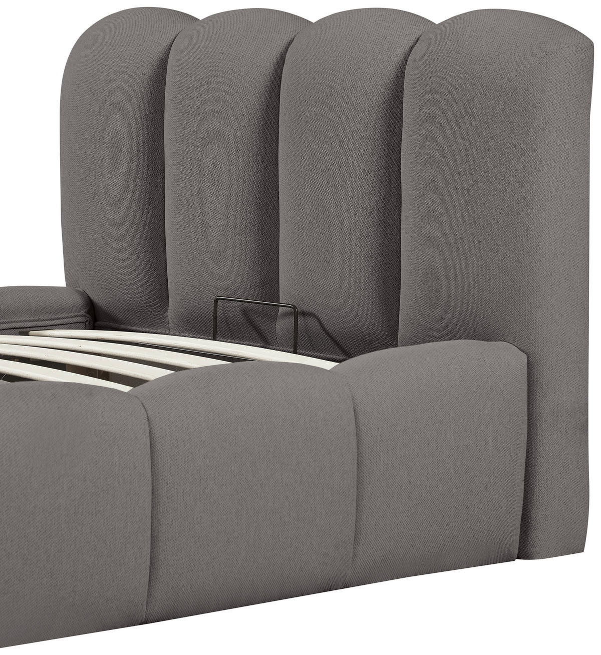 POLSTERBETT Lattenrost, Bettkasten Grau  - Schwarz/Grau, MODERN, Holz/Kunststoff (90/200cm) - Livetastic