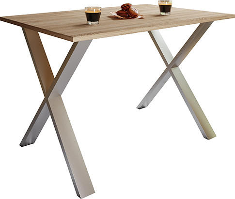 ESSTISCH Sonoma Eiche  - Silberfarben/Sonoma Eiche, Basics, Holzwerkstoff (110/50/76cm) - MID.YOU