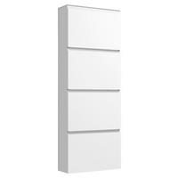 SCHUHKIPPER Gardasee  in 60/161/22 cm  - Weiß, Design, Glas/Holzwerkstoff (60/161/22cm) - Moderano