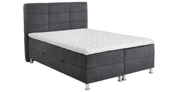 BOXBETT 140/200 cm  in Anthrazit  - Chromfarben/Anthrazit, KONVENTIONELL, Textil/Metall (140/200cm) - Carryhome