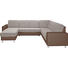 WOHNLANDSCHAFT in Textil Braun, Beige - Beige/Alufarben, KONVENTIONELL, Textil/Metall (167/303/229cm) - Xora WOHNLANDSCHAFT in Textil Braun, Beige - Beige/Alufarben, KONVENTIONELL, Textil/Metall (167/303/229cm) - Xora