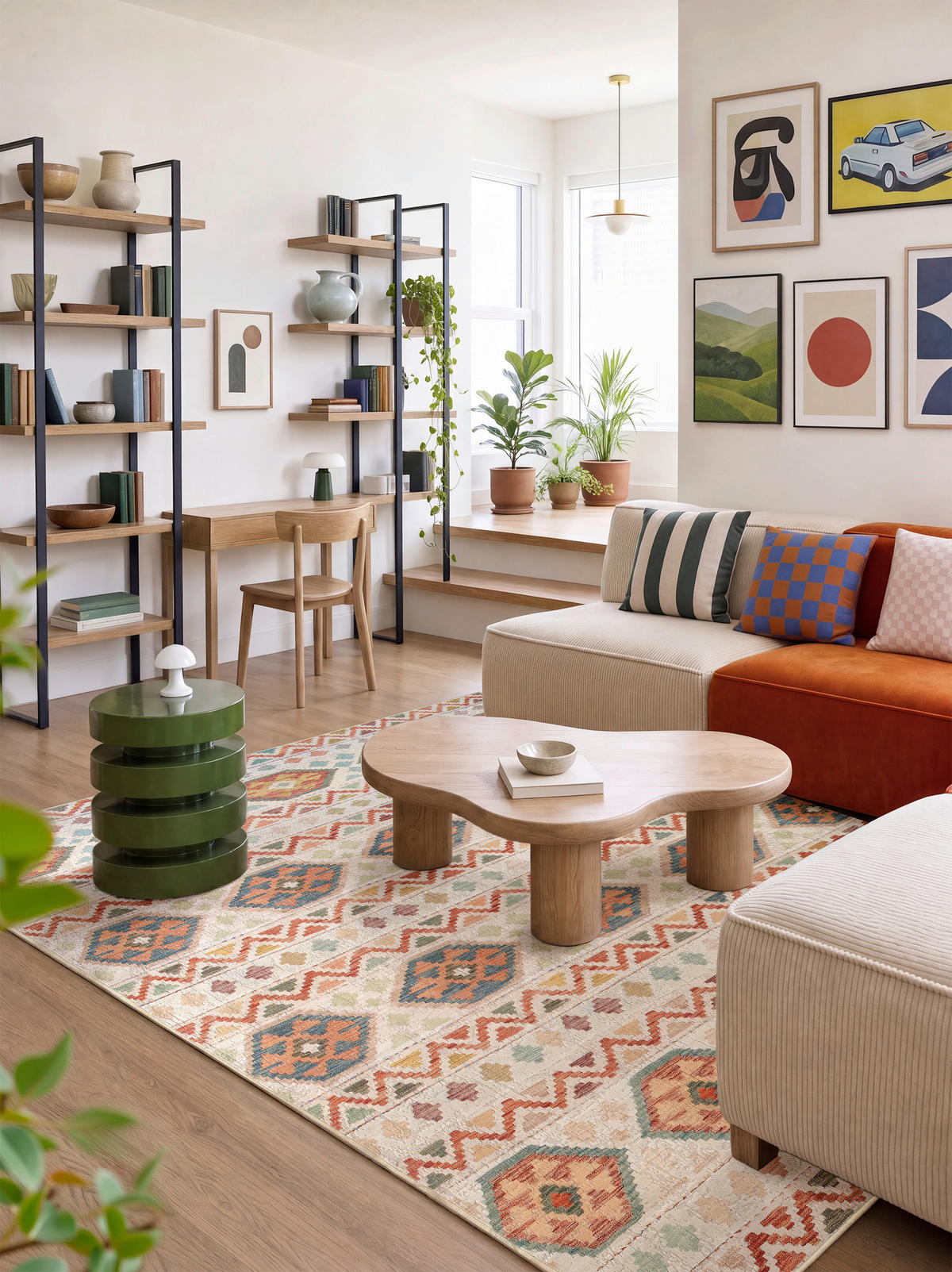 VINTAGE-TEPPICH Ondea Ramizh 200/290 cm  in Terracotta, Perlmutt, Graublau  - Graublau/Perlmutt, LIFESTYLE, Kunststoff/Textil (200/290cm) - Lindorug