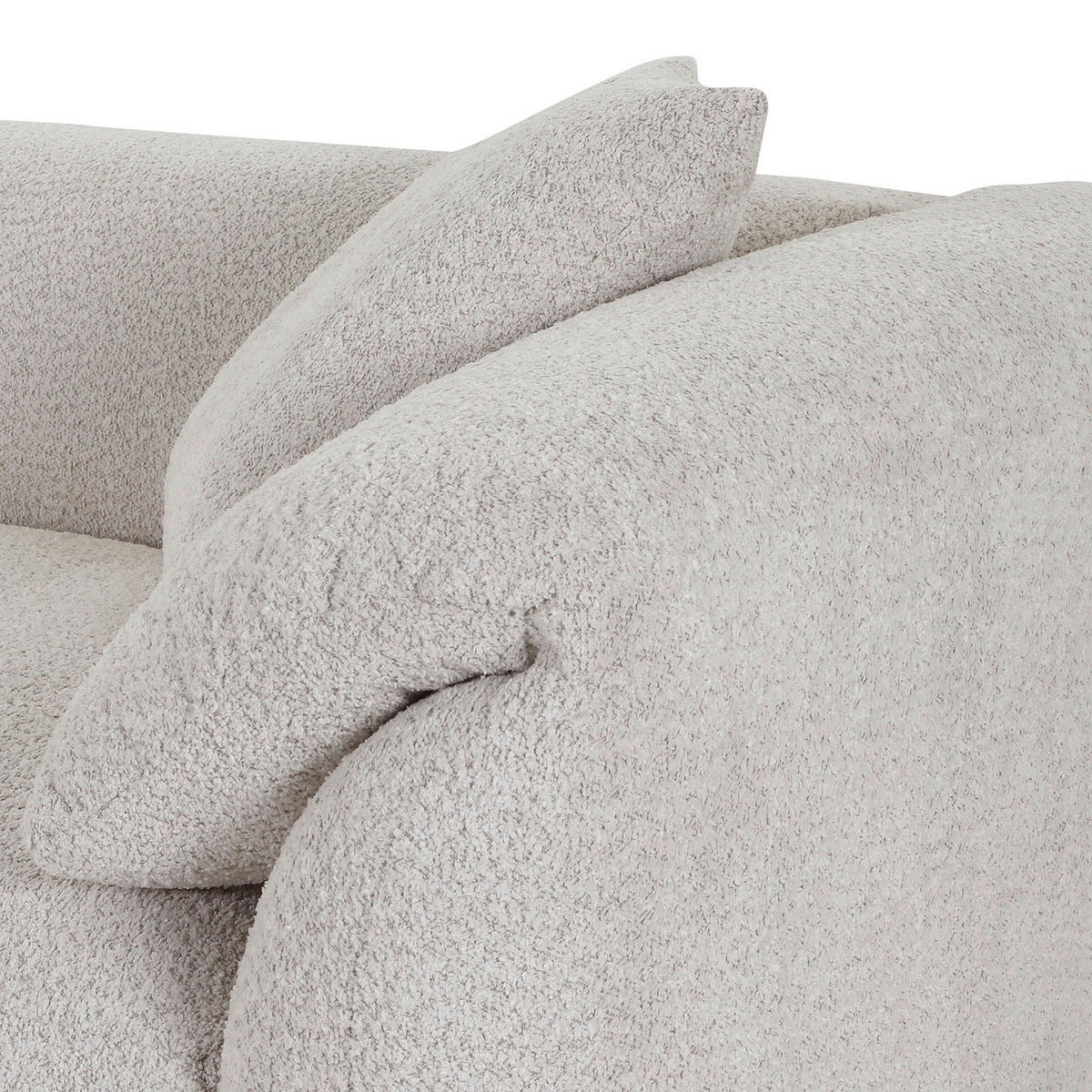 HÖRNSOFFA i chenille cremefärgad  - svart/cremefärgad, Modern, textil/plast (180/323cm) - MID.YOU
