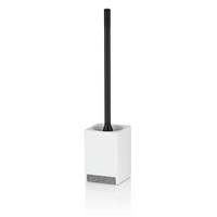 WC-BÜRSTENGARNITUR in Kunststoff  Kunststoff   - Schwarz/Weiß, Basics, Kunststoff (9,5/9,5/45,5cm) - Kela