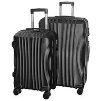 REISEKOFFERSET Schwarz 2-teilig  - Schwarz, Lifestyle, Kunststoff/Textil - Novel