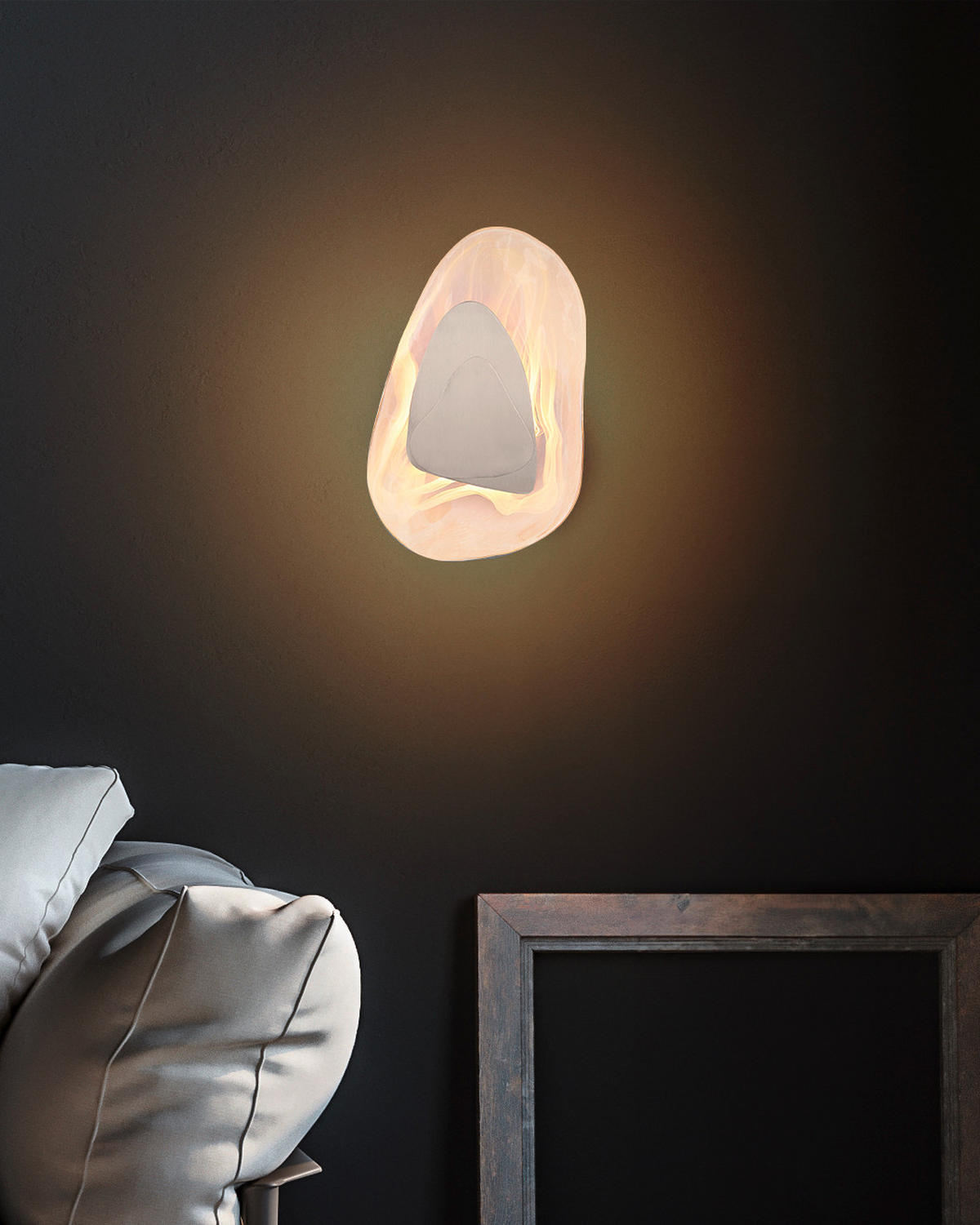 LED-WANDLEUCHTE - Klar/Weiss, Design, Glas/Metall (20,3/31,5cm) - Globo