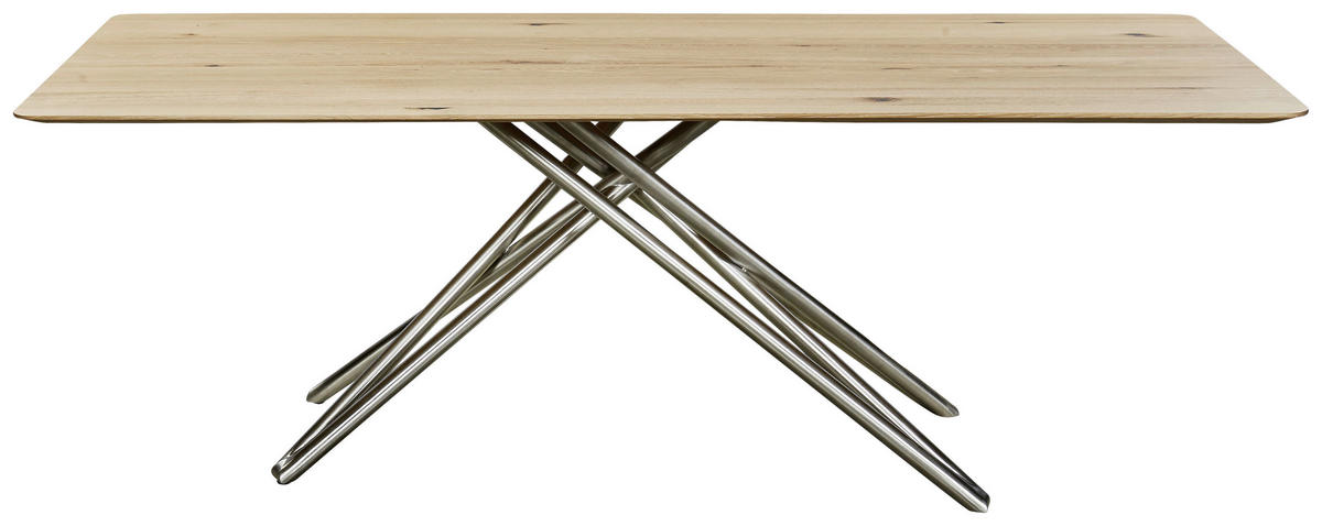 ESSTISCH - Wildeiche, Design, Holz/Metall (220/100/76cm) - Musterring