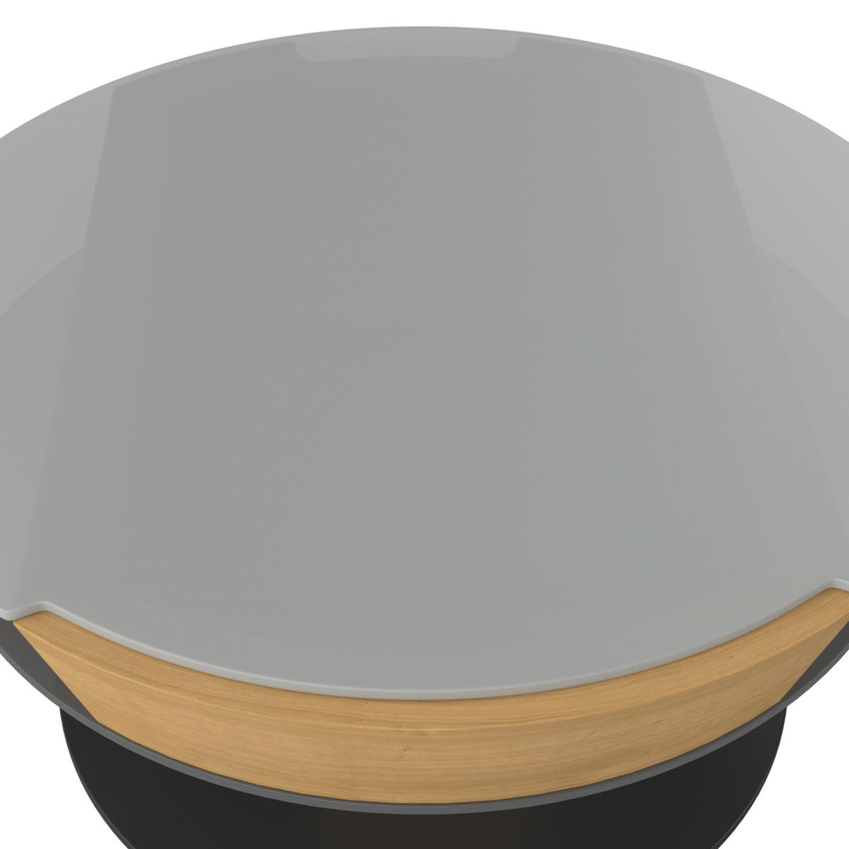 COUCHTISCH Wildeiche furniert, massiv ESG 80/80/38-58 cm rund Grau, Eichefarben  - Eichefarben/Grau, Natur, Glas/Holz (80/80/38-58cm) - Voglauer