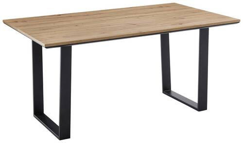 ESSTISCH rechteckig Schwarz, Eiche Artisan  - Schwarz/Eiche Artisan, MODERN, Holzwerkstoff/Metall (160/90/76cm) - Cantus