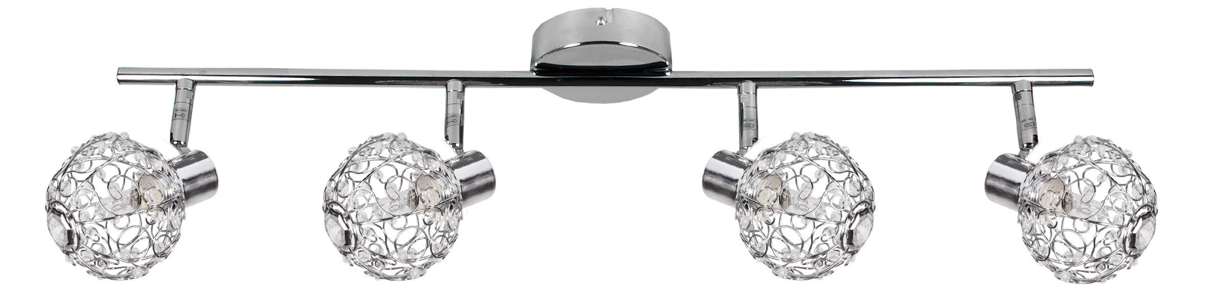 XXXLutz Strahler Collar Chrom, Transparent 65x8.5 cm