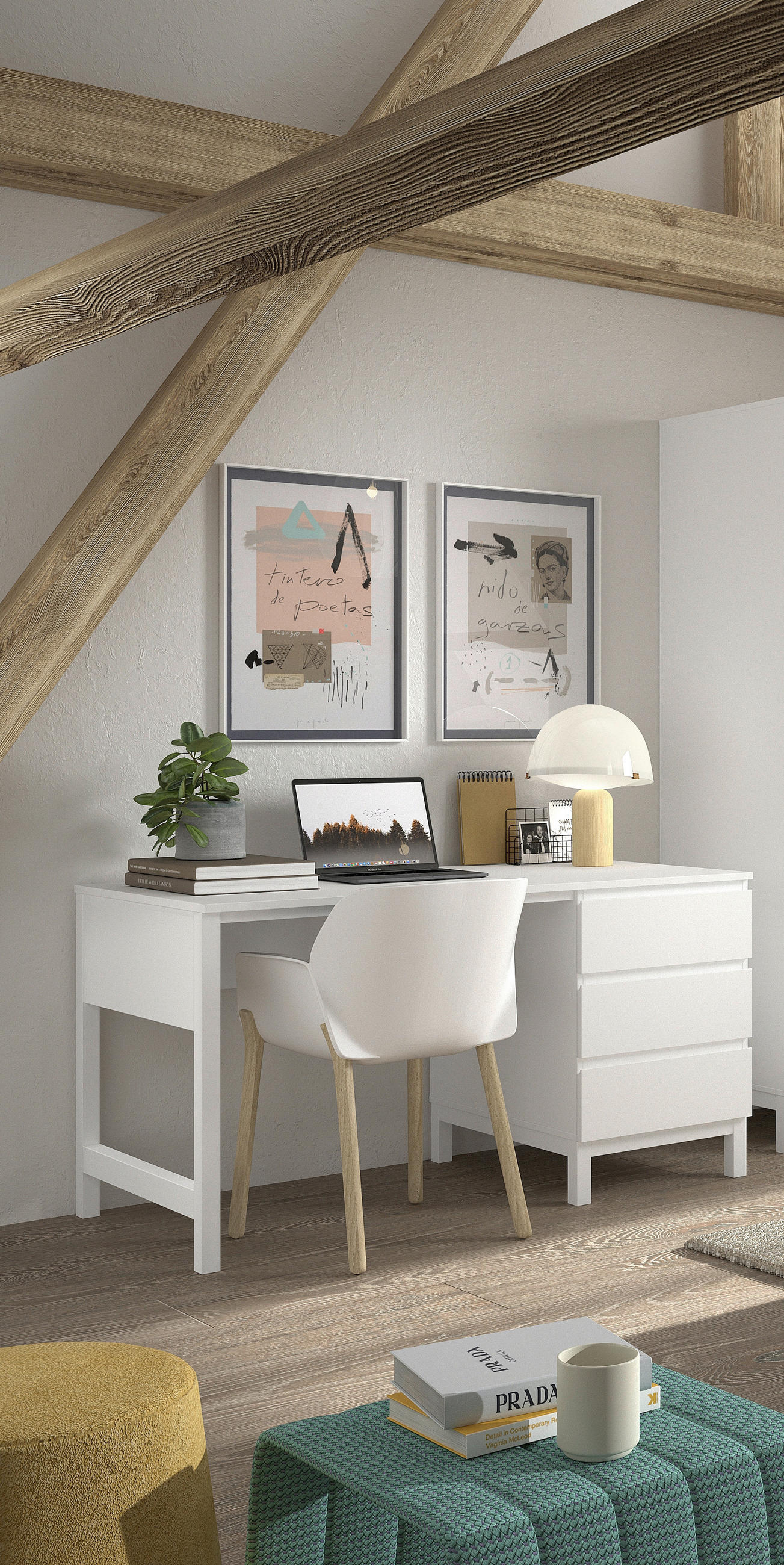 JUGENDSCHREIBTISCH - Weiß, MODERN, Holz/Holzwerkstoff (140/75/70cm) - MID.YOU