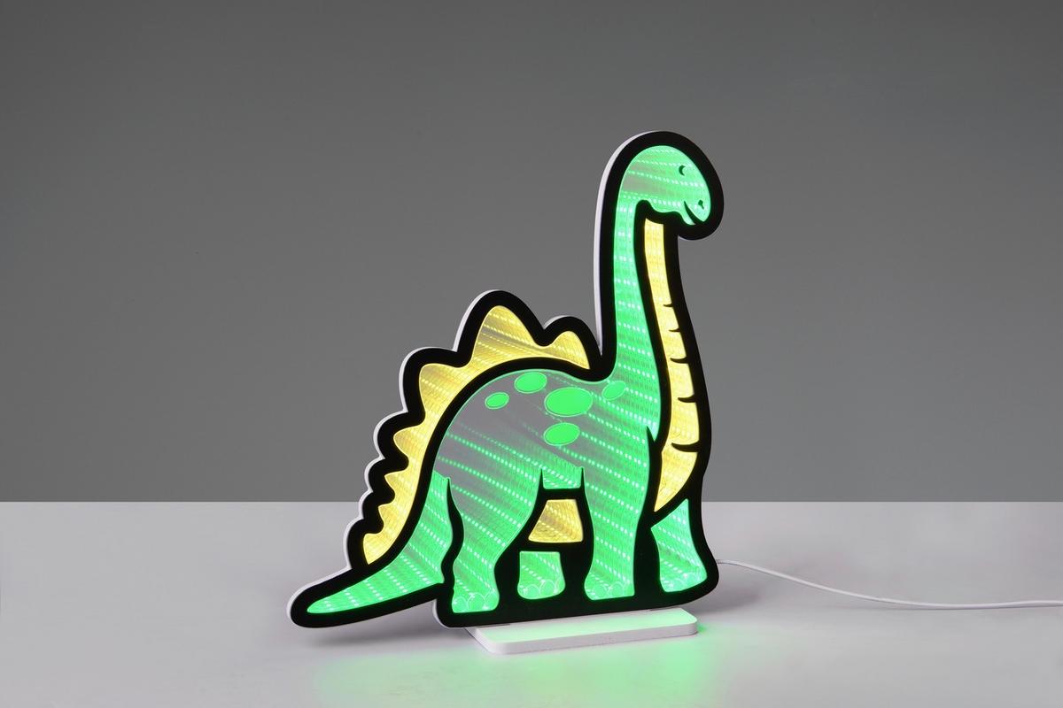 LED-DEKOLEUCHTE Dinosaur 30,5/33,4 cm  - Gelb/Grün, Design, Kunststoff/Metall (30,5/33,4cm) - Novel