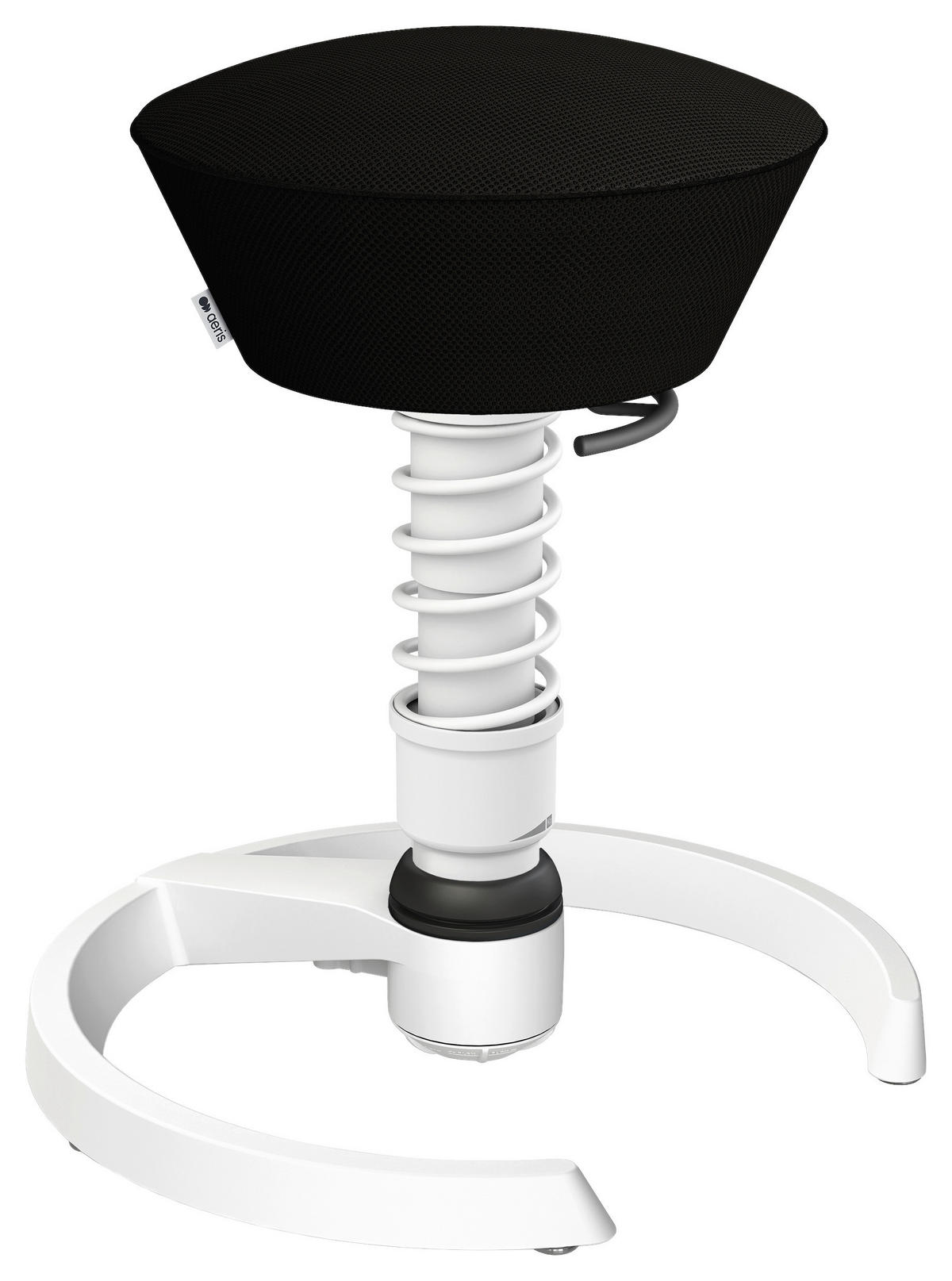 BÜROHOCKER recycel-Polyester Schwarz, Weiß  - Schwarz/Weiß, Basics, Textil/Metall (55/45,66/55cm) - Aeris