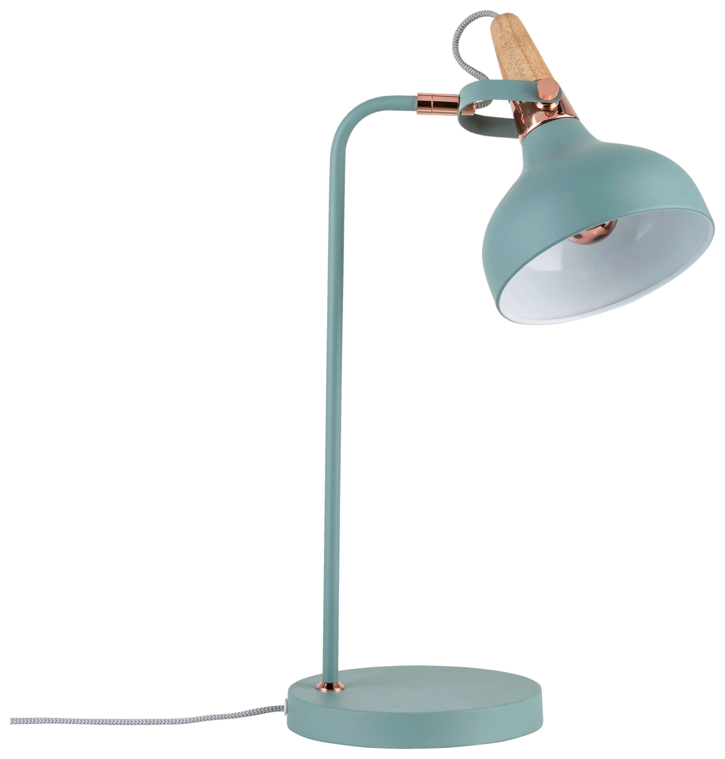 Paulmann Tischleuchte Juna Mintgrün, Kupfer 18x51x25.5 cm