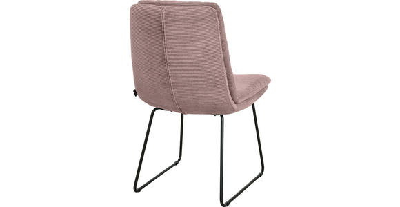 STUHL - Schwarz/Altrosa, Design, Textil/Metall (49/90/68cm) - Johann Jakob