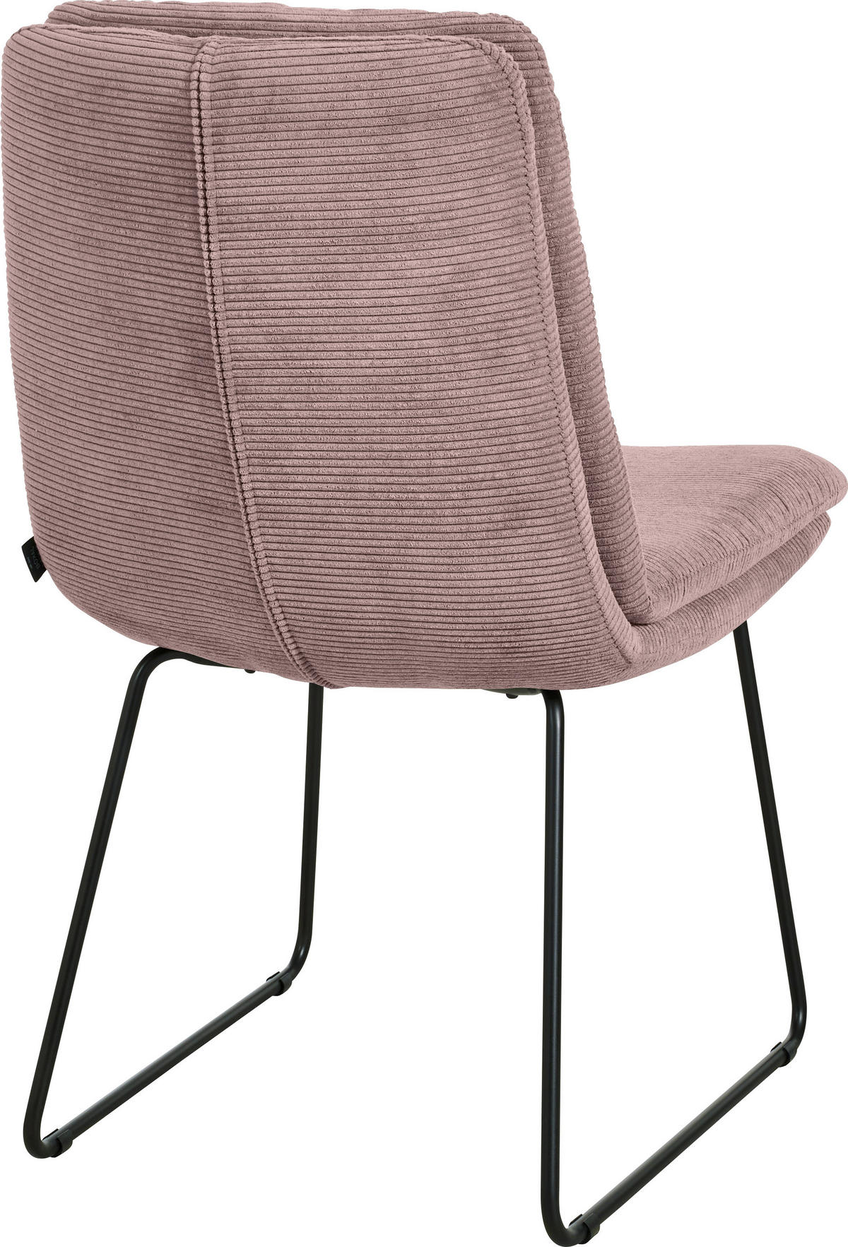 STUHL  in Cord  - Altrosa/Schwarz, Design, Textil/Metall (49/90/68cm) - Johann Jakob