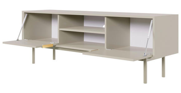 LOWBOARD Viva in 154/53,5/39 cm - Kaschmir/Goldfarben, Design, Holzwerkstoff/Metall (154/53,5/39cm) - Xora