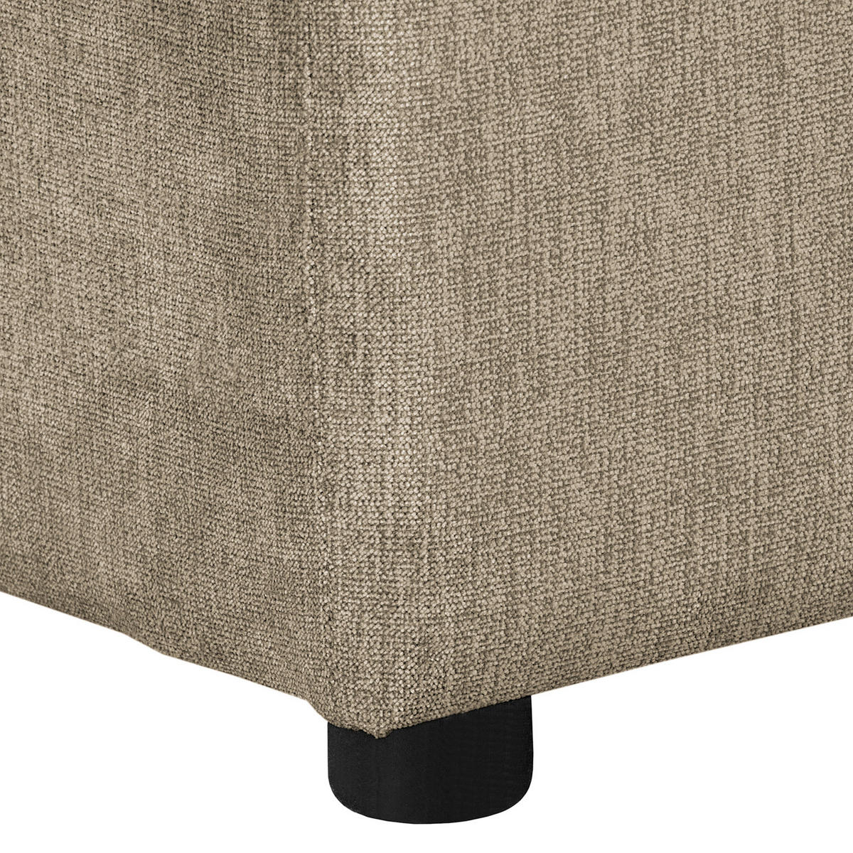ECKSOFA Naomi Cappuccino Mikrofaser Rückenkissen  - Schwarz/Cappuccino, Design, Kunststoff/Textil (284/243cm) - P & B