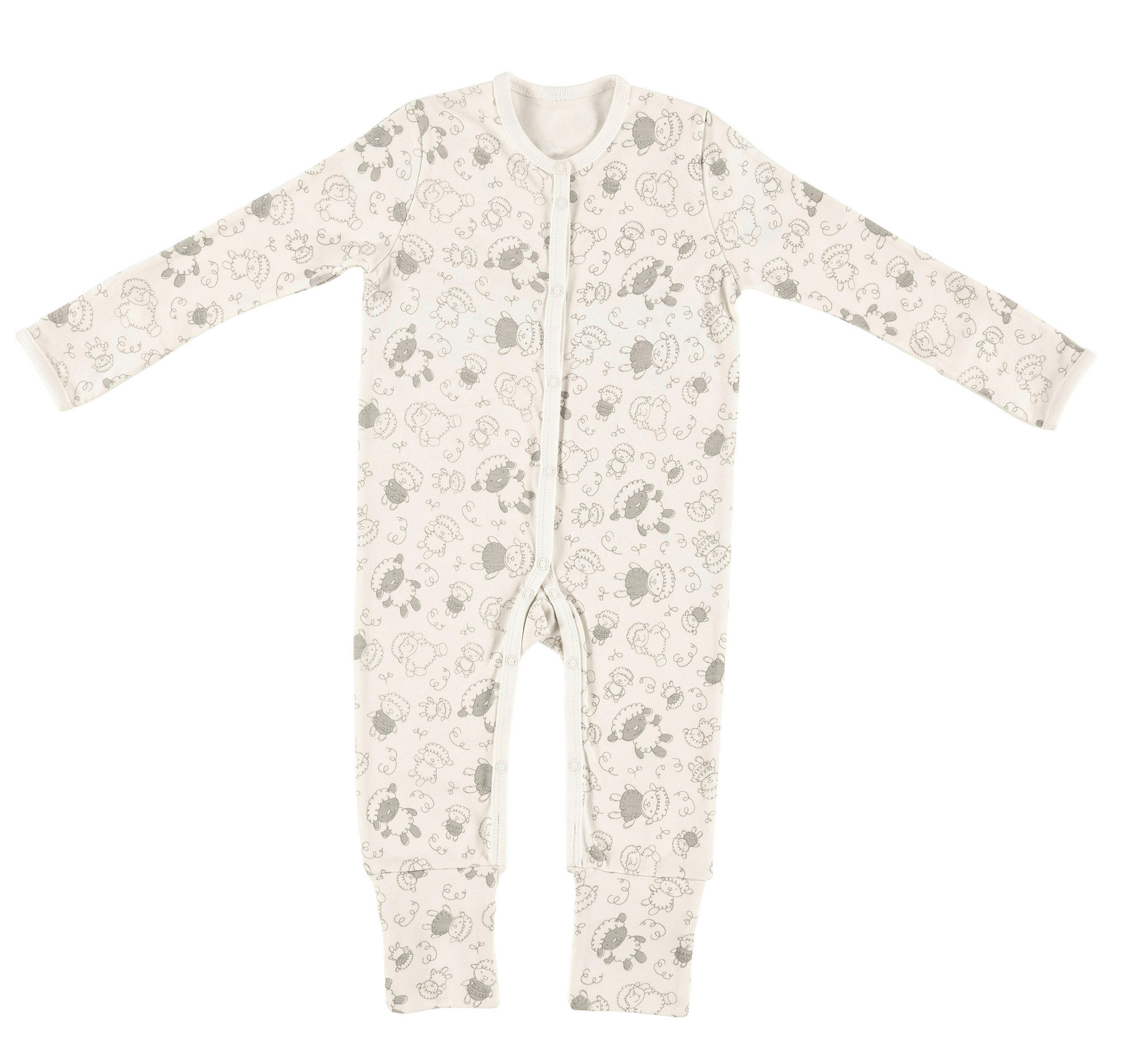 SCHLAFANZUG  - Weiß/Grau, Basics, Textil (62null) - Alvi
