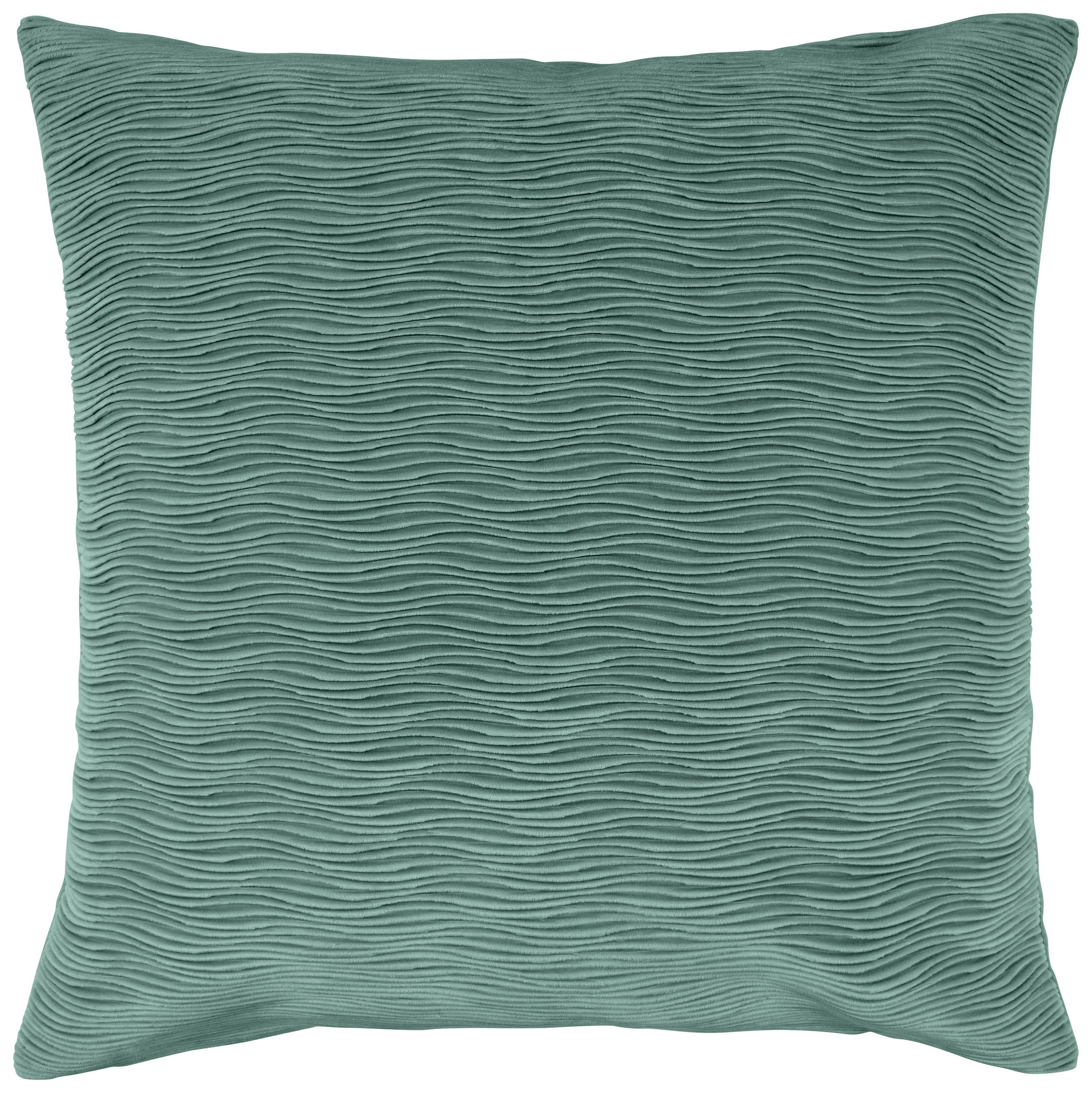 KISSENHÜLLE WAVE VELVET 50/50 cm  - Jadegrün, Basics, Textil (50/50cm) - Novel
