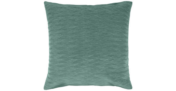 KISSENHÜLLE WAVE VELVET 50/50 cm  - Jadegrün, Basics, Textil (50/50cm) - Novel