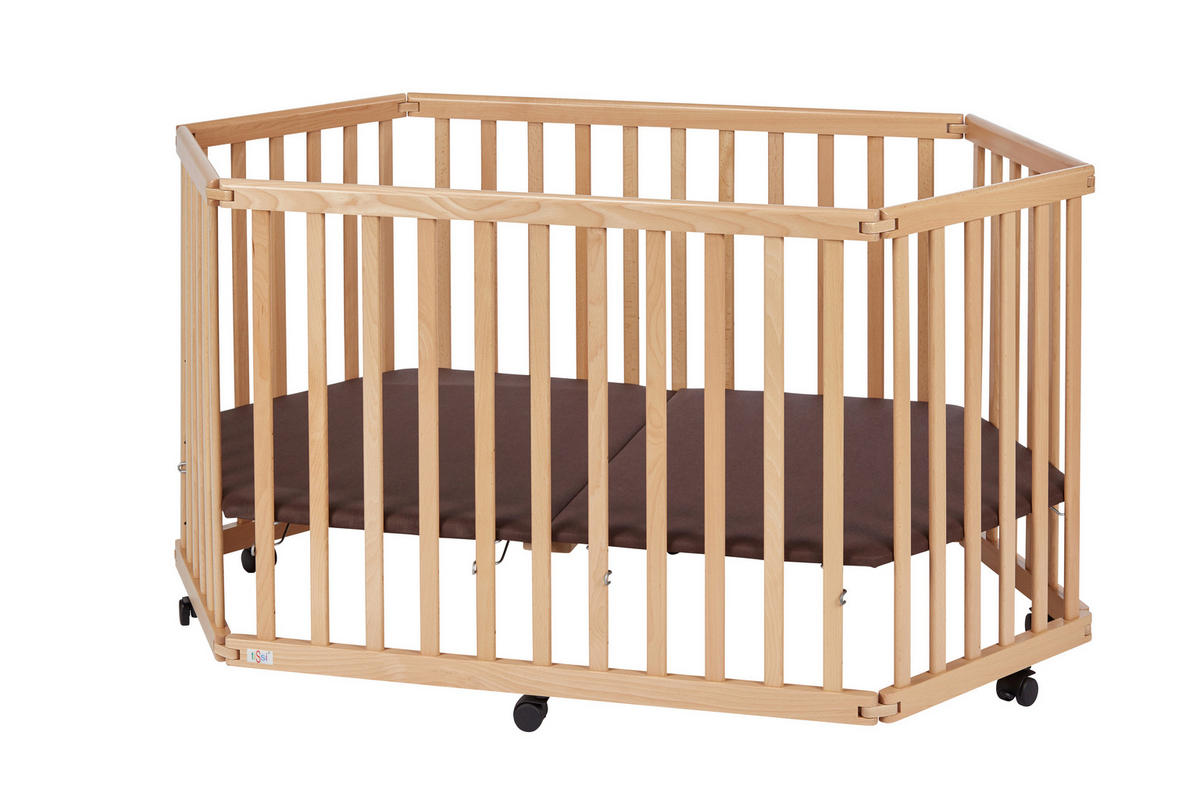 LAUFGITTER Lies   - Buchefarben, Basics, Holz (86/138/75cm) - tiSsi