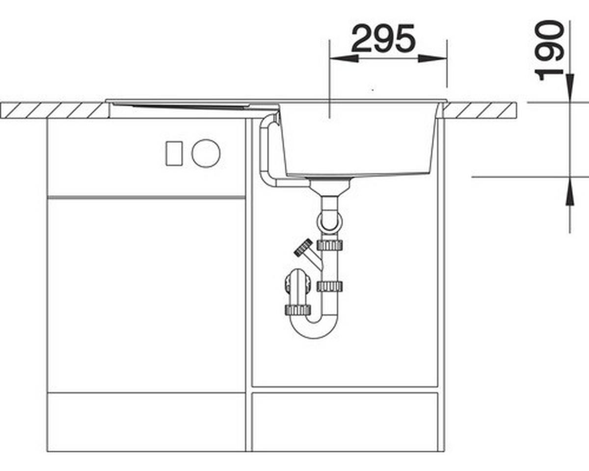 SPÜLE 518871  - Grau, Basics, Keramik (86/19/50cm) - Blanco