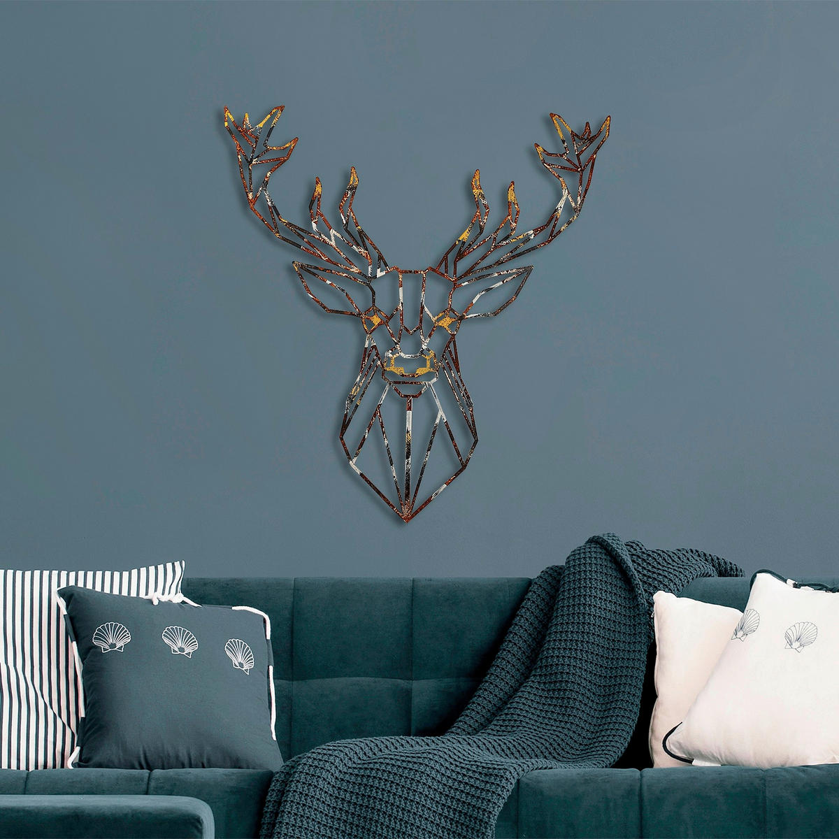 METALLBILD Multicolor 60/65 cm  - Multicolor, Basics, Metall (60/65cm) - X-Mas