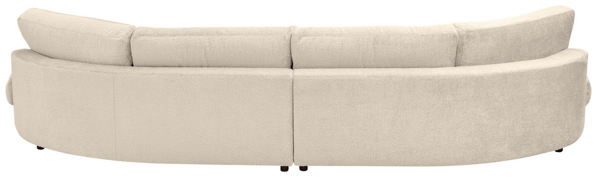 BIGSOFA  in Chenille Creme  - Creme/Schwarz, Design, Kunststoff/Textil (410/86/166cm) - Pure Home Lifestyle