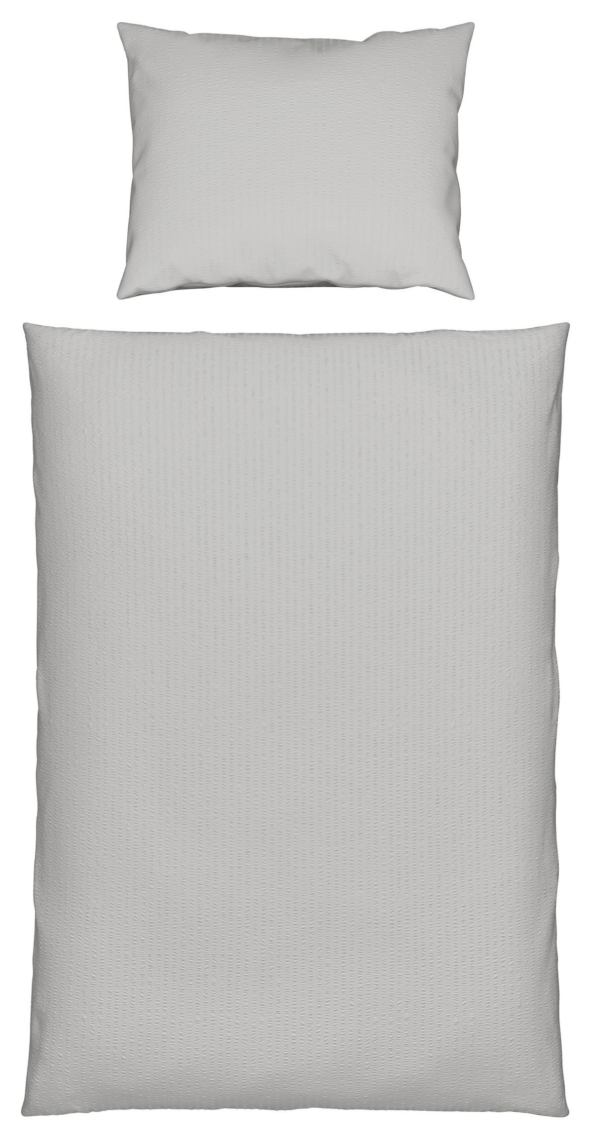 KREPOVÉ OBLIEČKY, seersucker, sivá, 140/220 cm - sivá, Basics, textil (140/220cm) - Esposa
