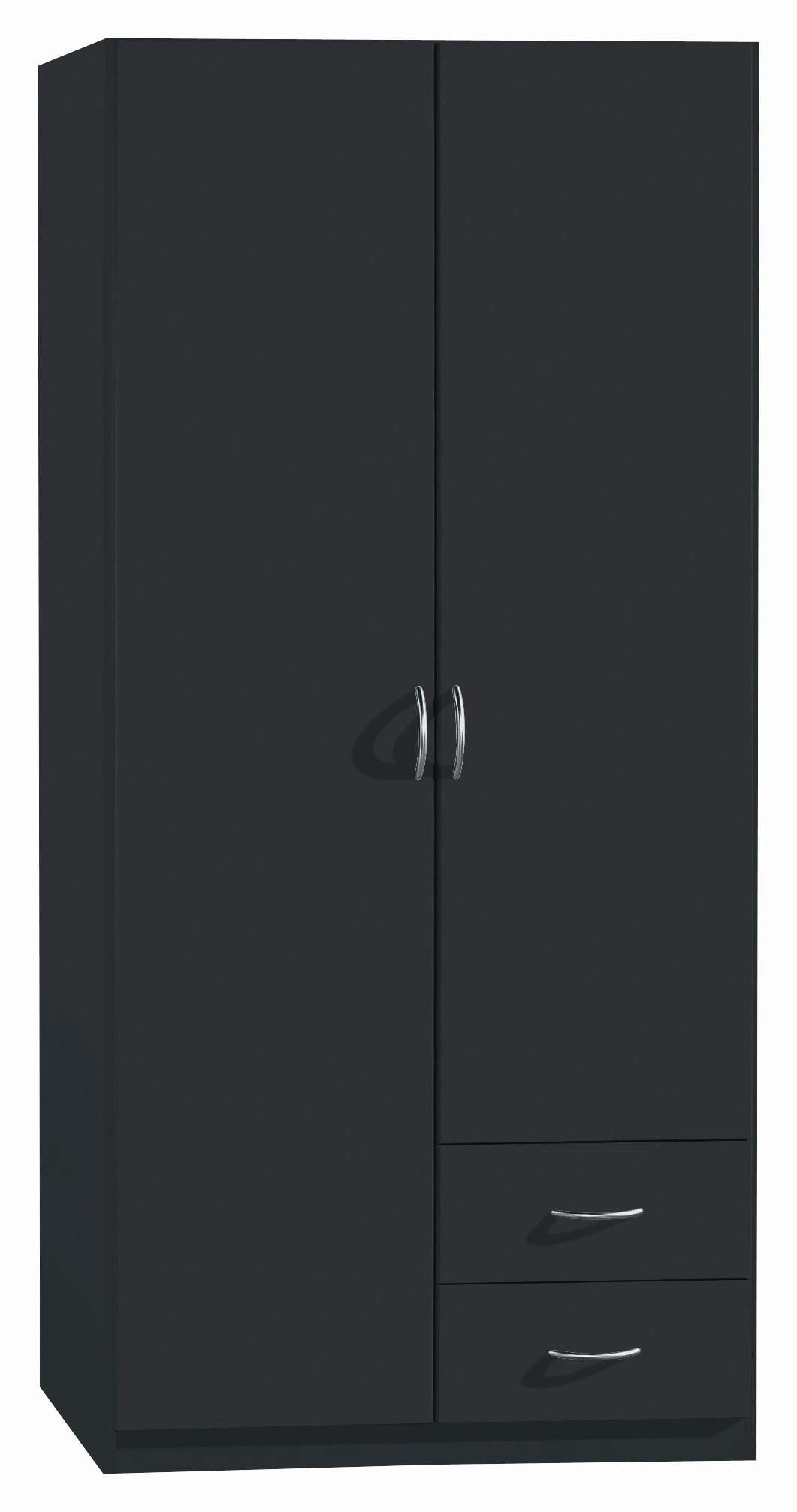 ORMAR SA KLASIČNIM VRATIMA siva  91/197/54 cm  - siva/srebrna, Dizajnerski, pločasti materijal/plastika (91/197/54cm) - Boxxx
