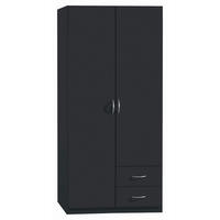 ORMAR SA KLASIČNIM VRATIMA siva  91/197/54 cm  - siva/srebrna, Dizajnerski, pločasti materijal/plastika (91/197/54cm) - Boxxx