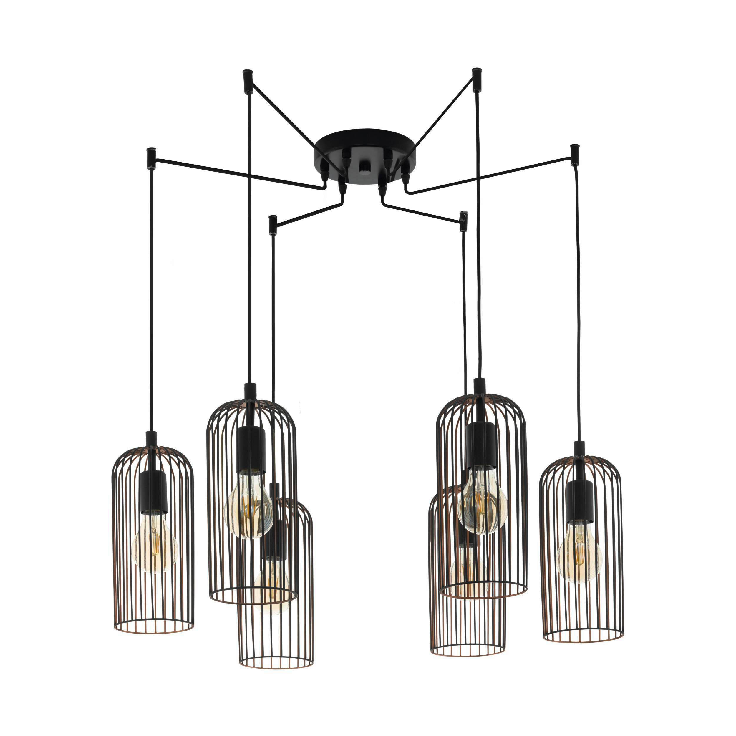 HÄNGLAMPA 13/130 cm  - svart/kopparfärgad, Design, metall (13/130cm) - Eglo
