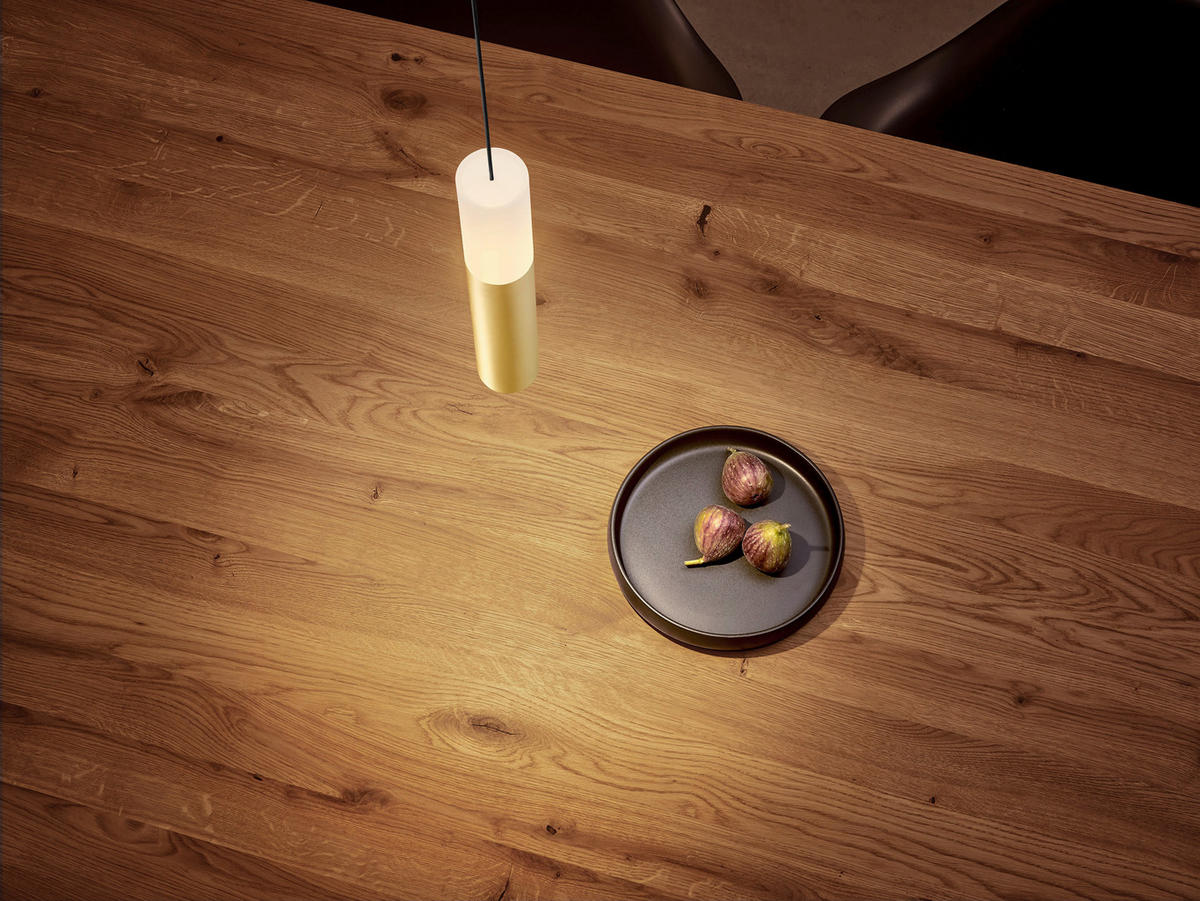 LED-PENDELLEUCHTE Lidos 8 / 4,5/35-210 cm  - Goldfarben/Schwarz, Design, Glas/Metall (8 / 4,5/35-210cm) - Helestra