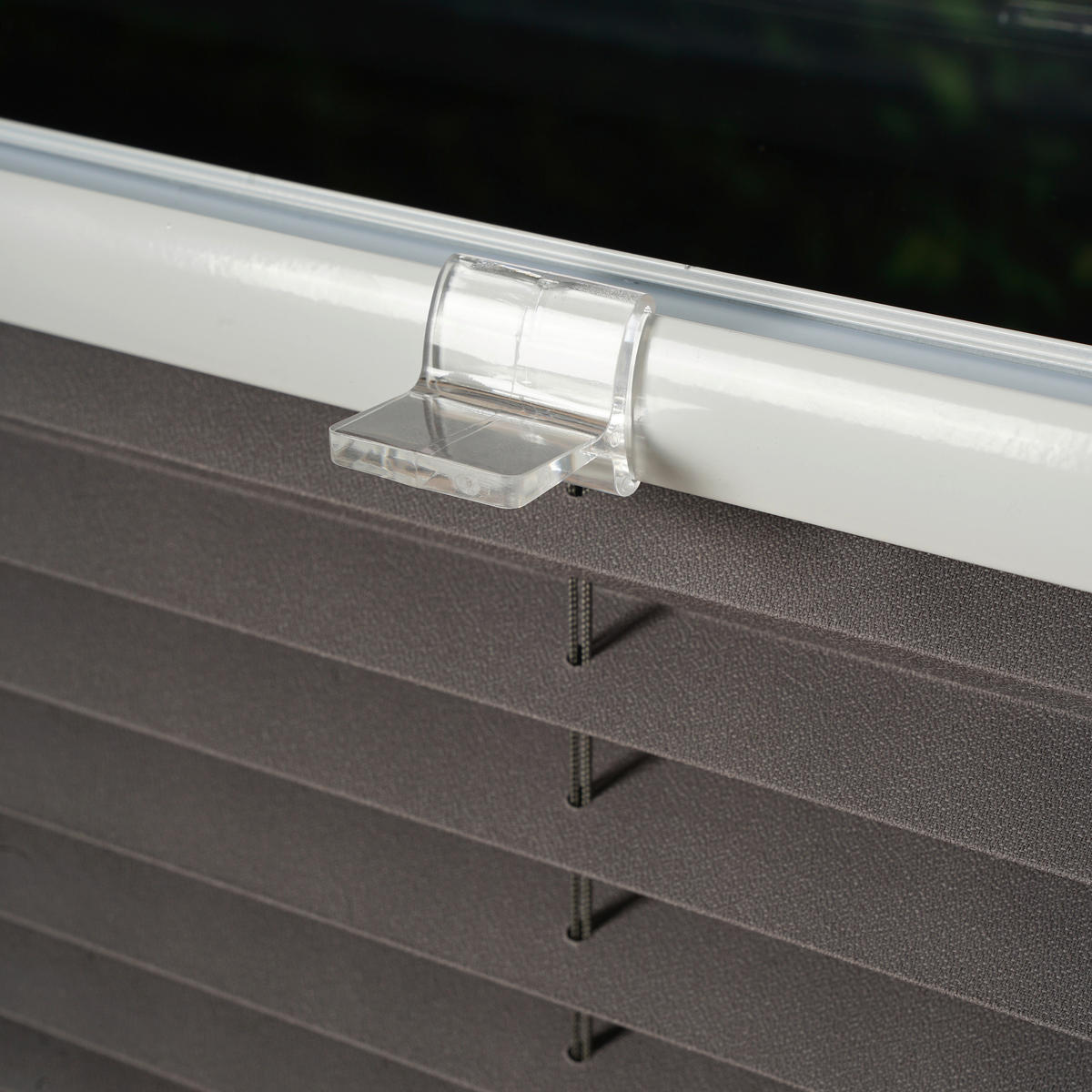 PLISSEE  halbtransparent   100/130 cm   - Hellgrau, Basics, Textil (100/130cm) - Homeware